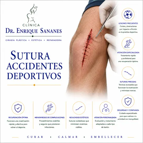 Suturas de accidentes deportivos - Clínica Dr. Enrique Sananes