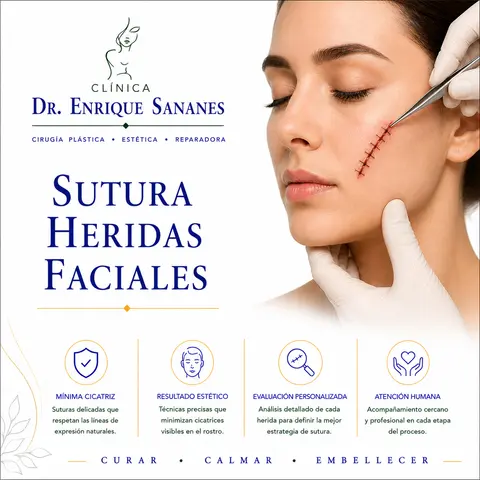 Suturas de heridas faciales - Clínica Dr. Enrique Sananes